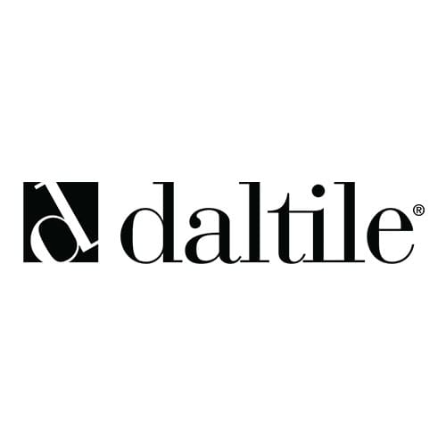 A black and white logo of daltile