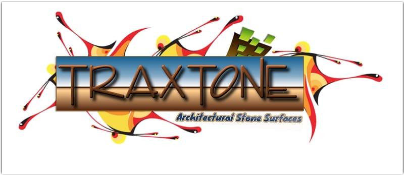 A logo for the raxtone architectural stone surface.