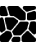 A black background with green squares and dots.